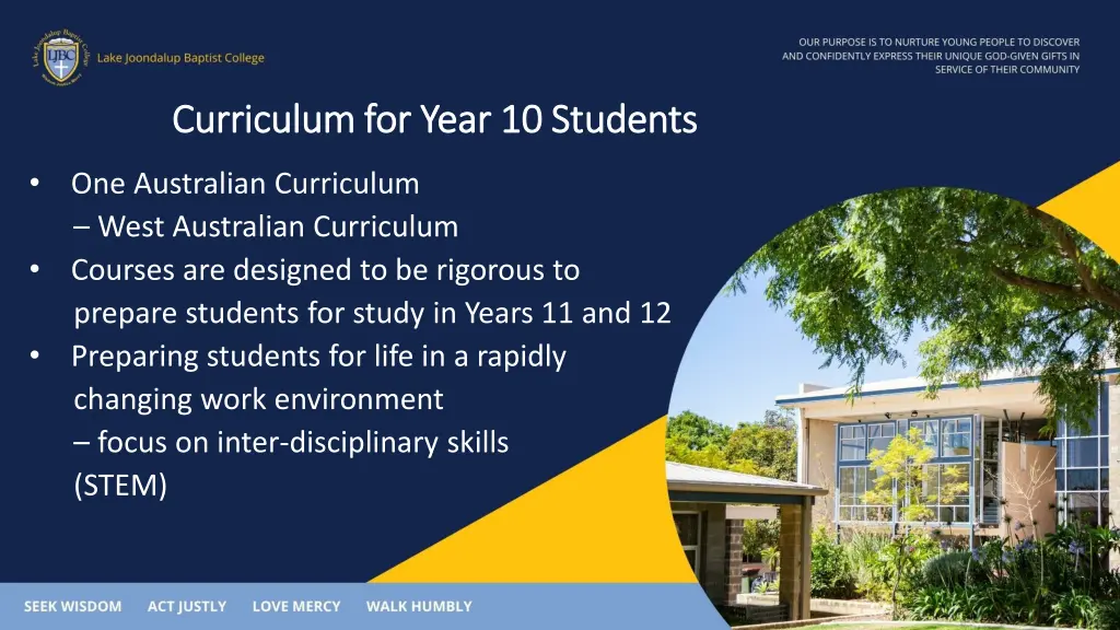 curriculum for year 10 students curriculum