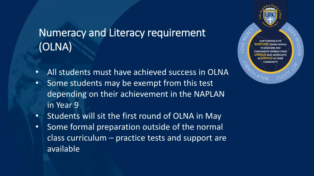 numeracy and literacy requirement numeracy