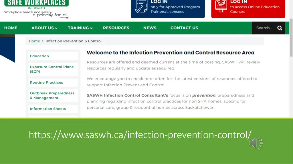 https www saswh ca infection prevention control