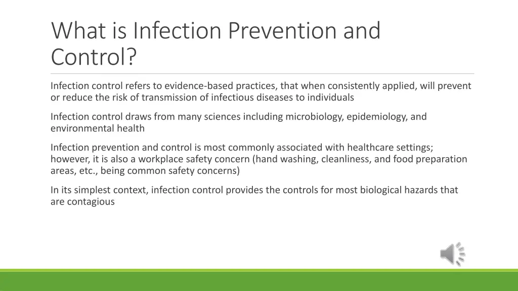 what is infection prevention and control