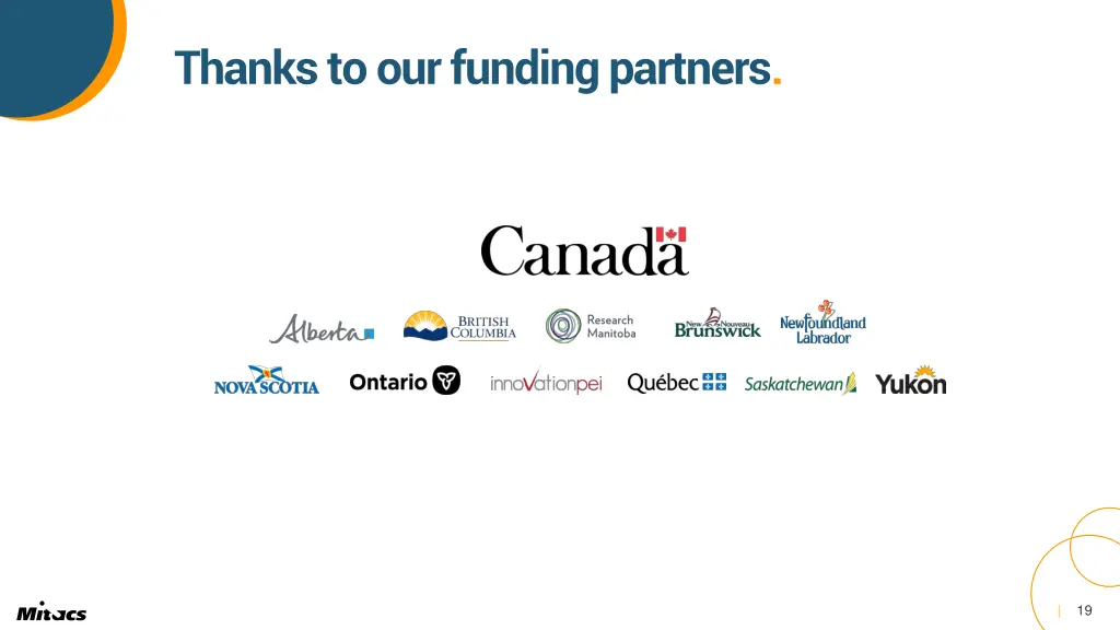 thanks to our funding partners