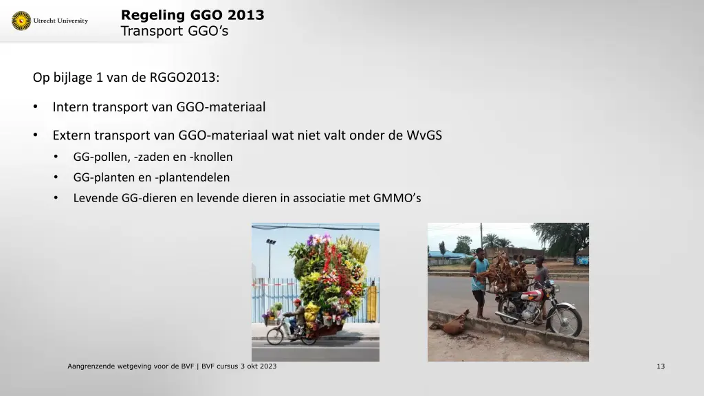 regeling ggo 2013 transport ggo s