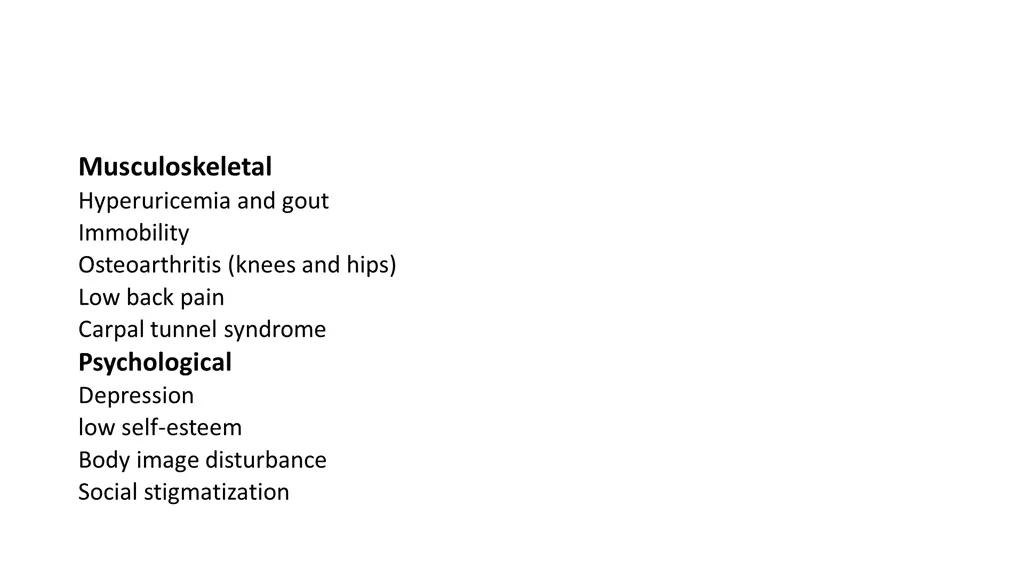 musculoskeletal hyperuricemia and gout immobility