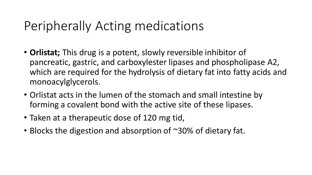 peripherally acting medications