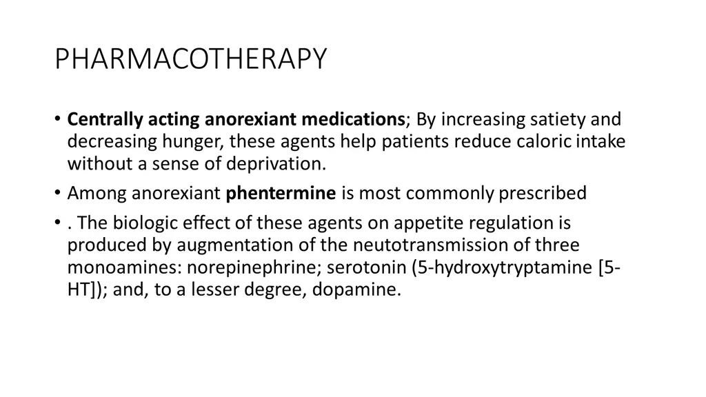 pharmacotherapy