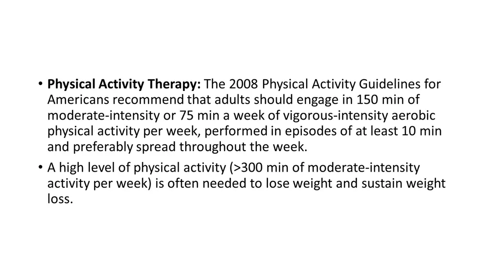 physical activity therapy the 2008 physical