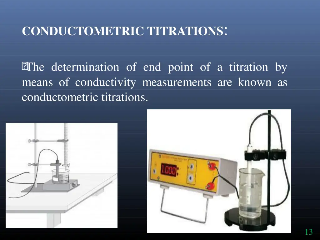 conductometric titrations