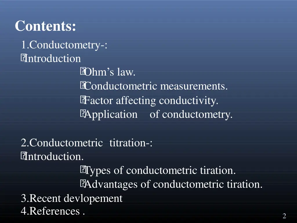 contents 1 conductometry introduction