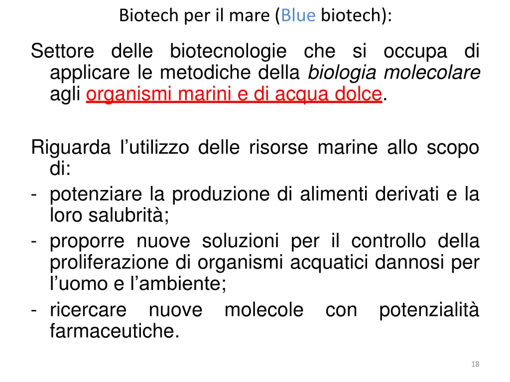 biotech per il mare blue biotech