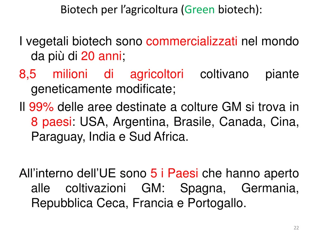 biotech per l agricoltura green biotech 1