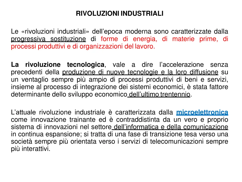 rivoluzioni industriali