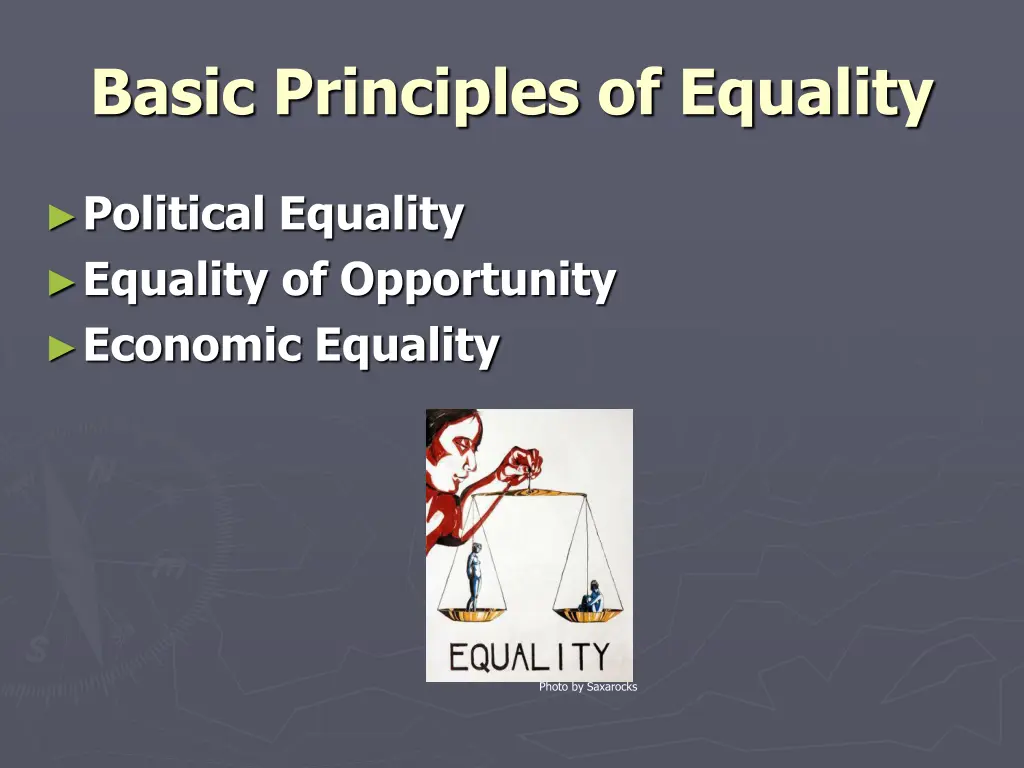 basic principles of equality