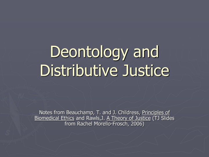 deontology and distributive justice