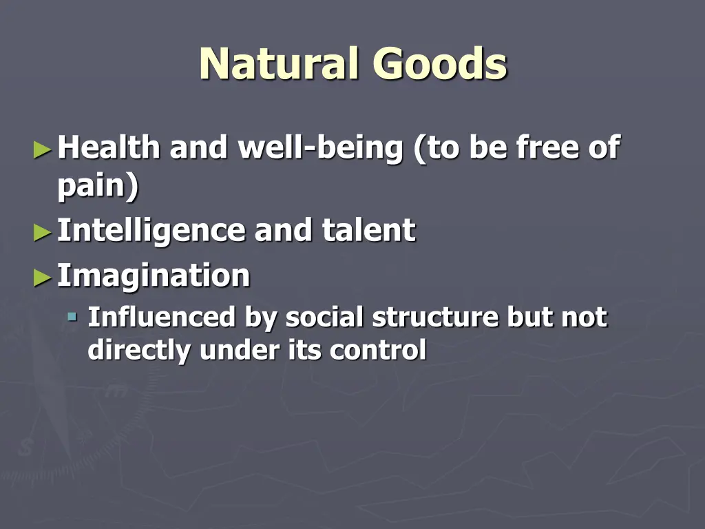 natural goods