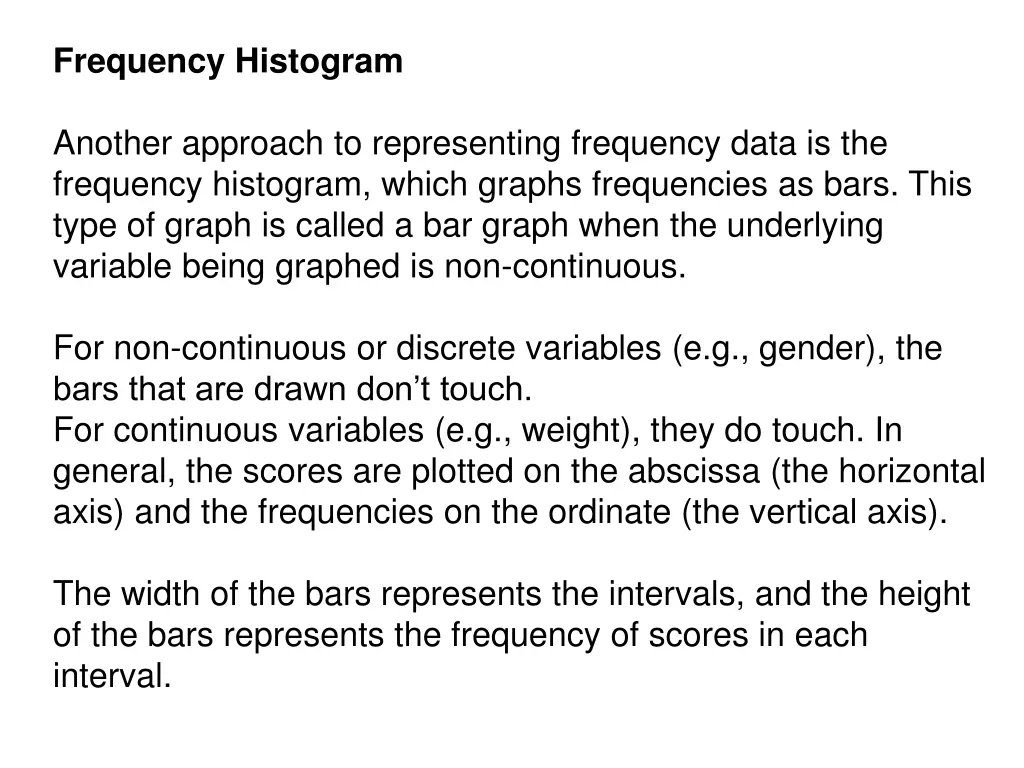 frequency histogram