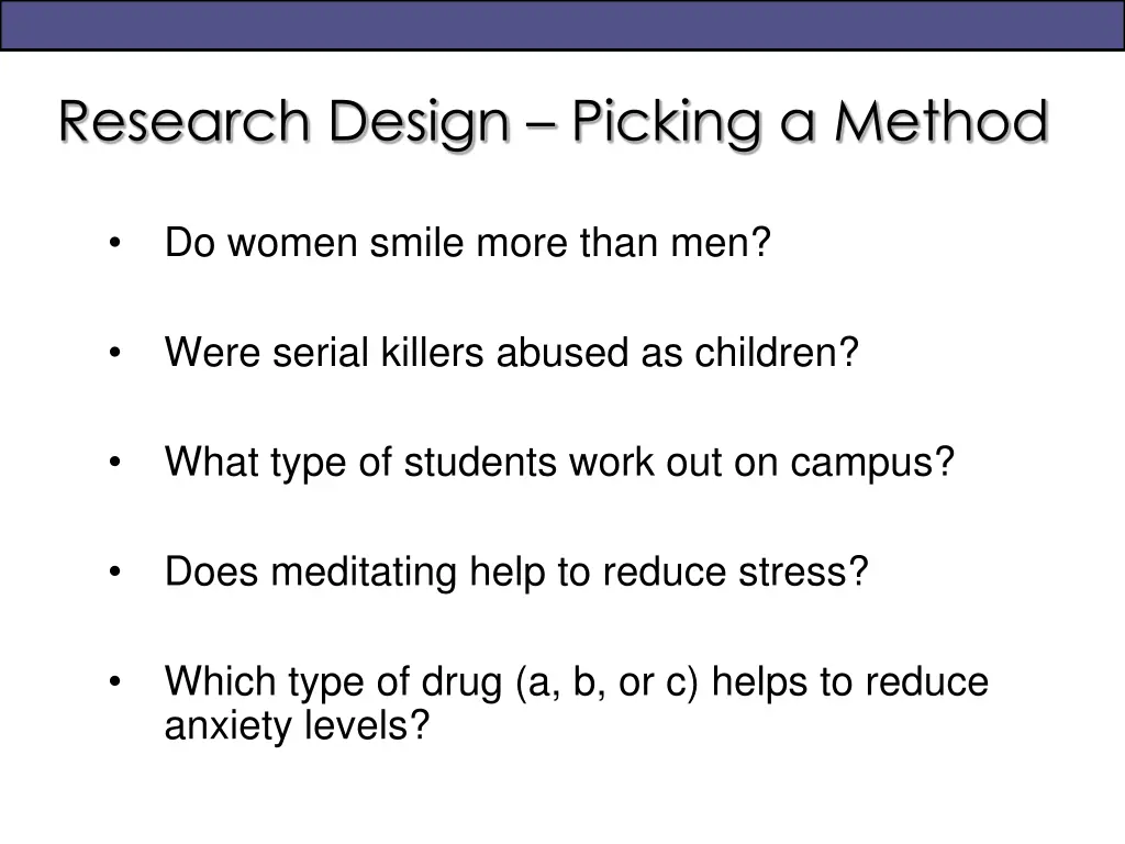 research design picking a method