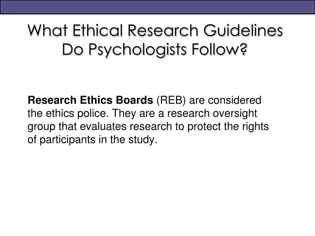 what ethical research guidelines do psychologists