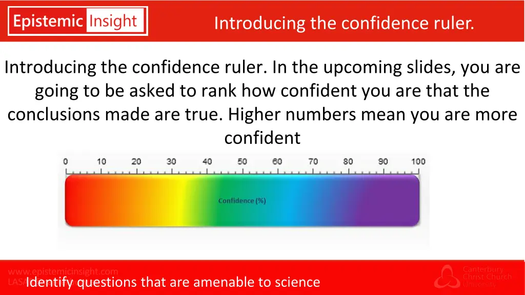 introducing the confidence ruler