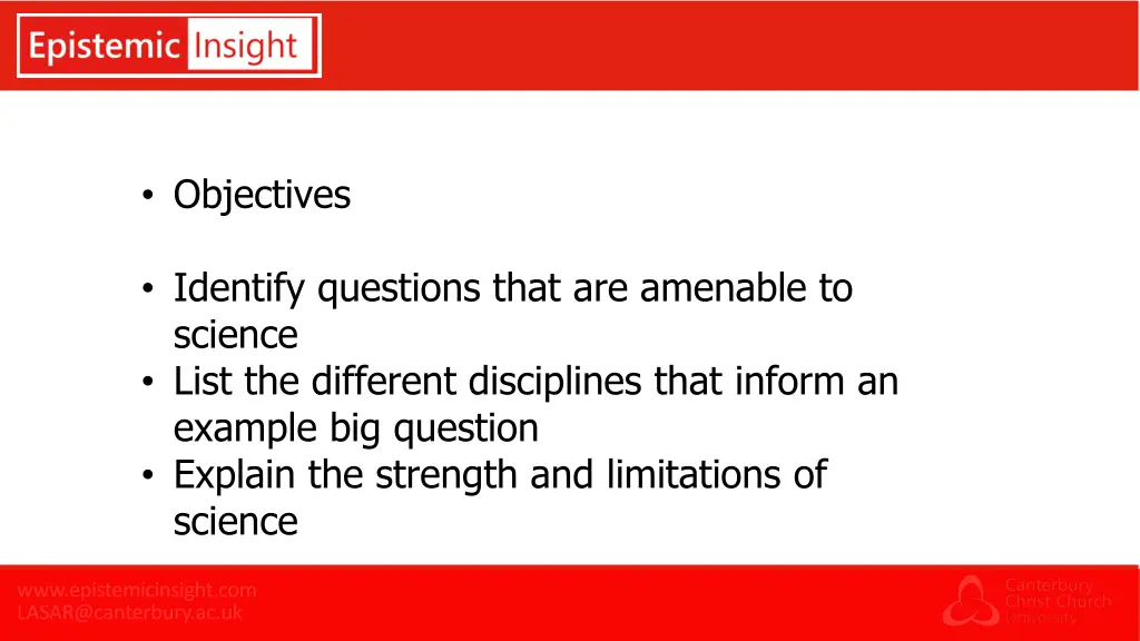 objectives