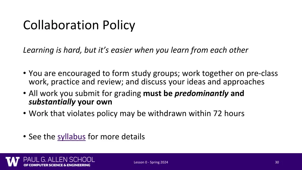 collaboration policy