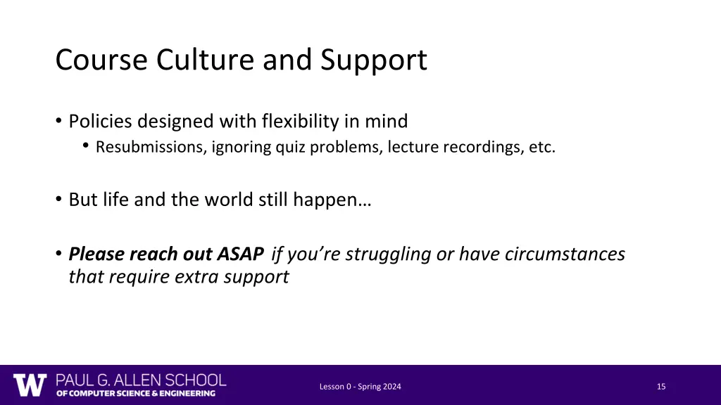 course culture and support 1