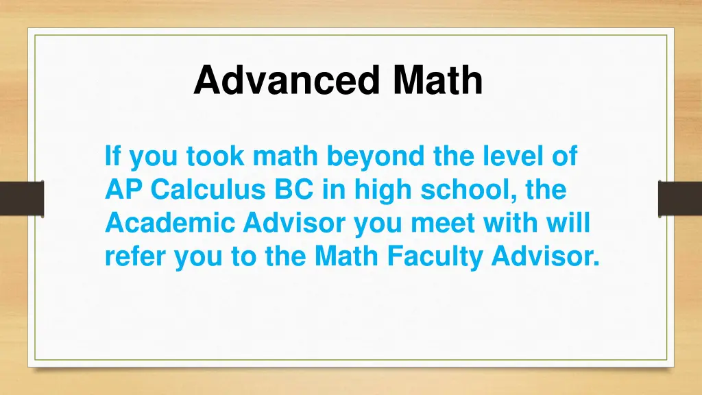 advanced math