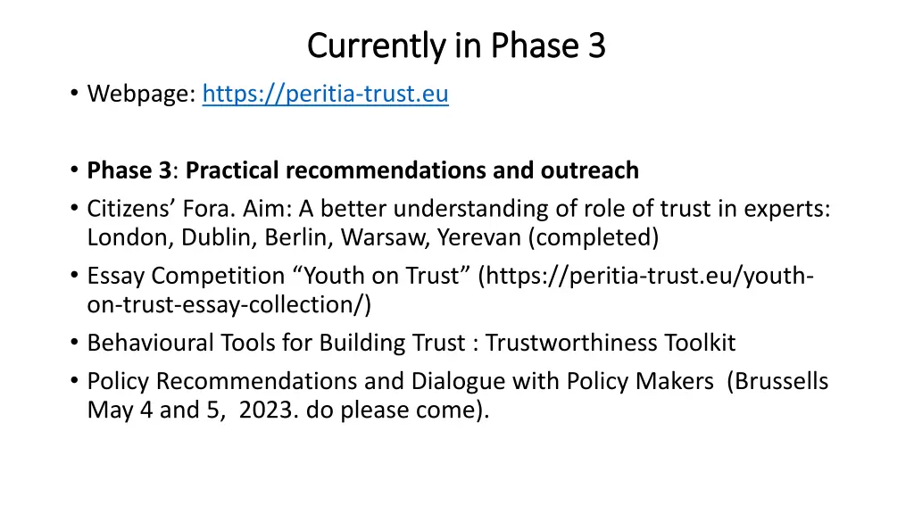 currently in phase 3 currently in phase 3