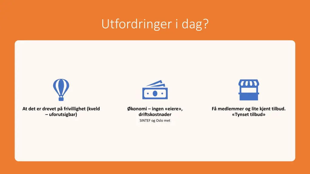 utfordringer i dag