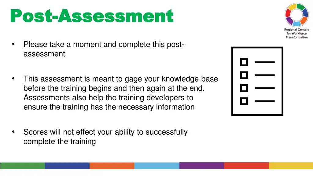 post post assessment assessment