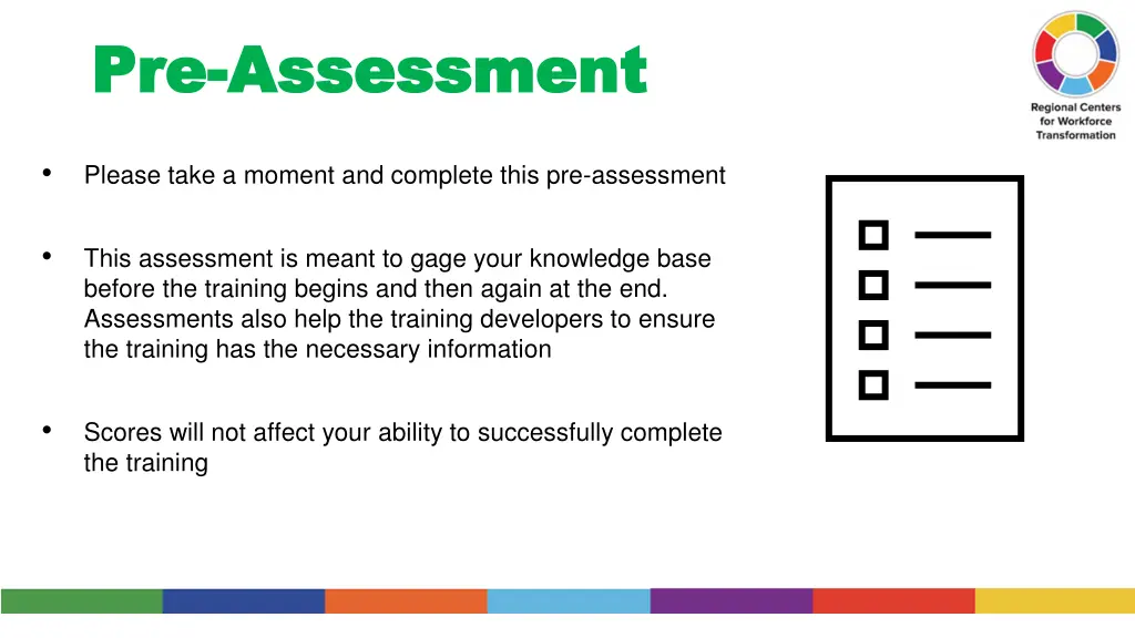 pre pre assessment assessment