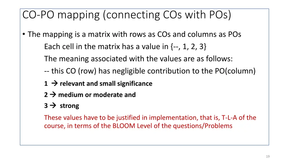 co po mapping connecting cos with pos