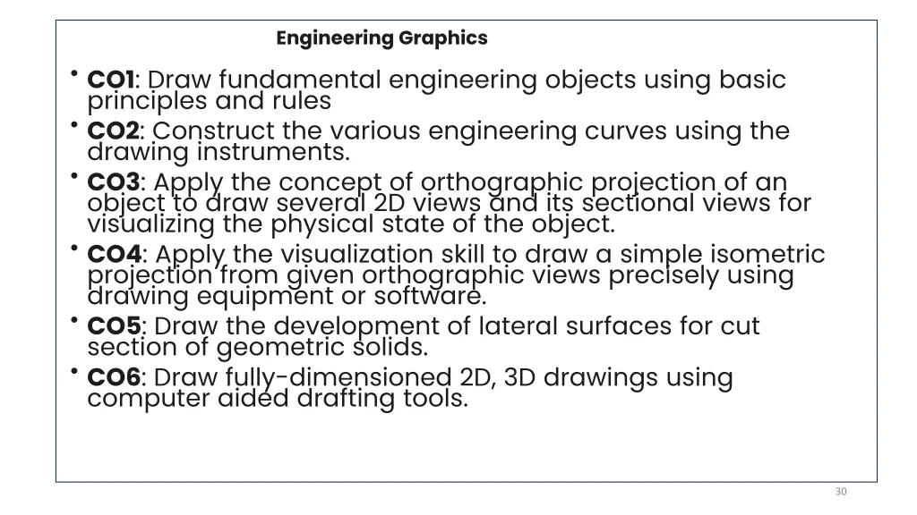 co1 draw fundamental engineering objects using