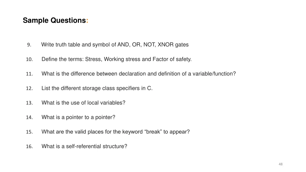 sample questions 1