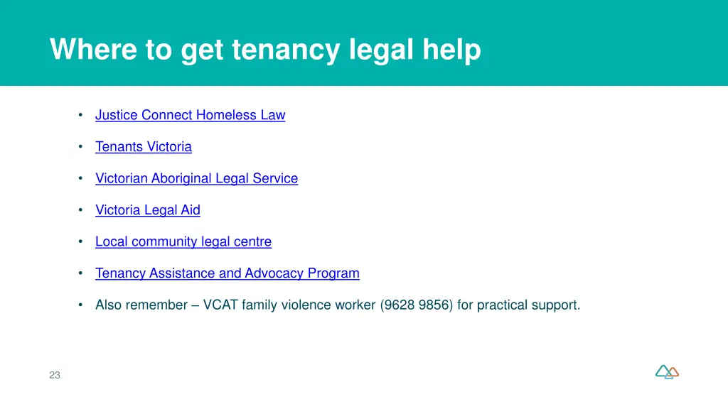 where to get tenancy legal help