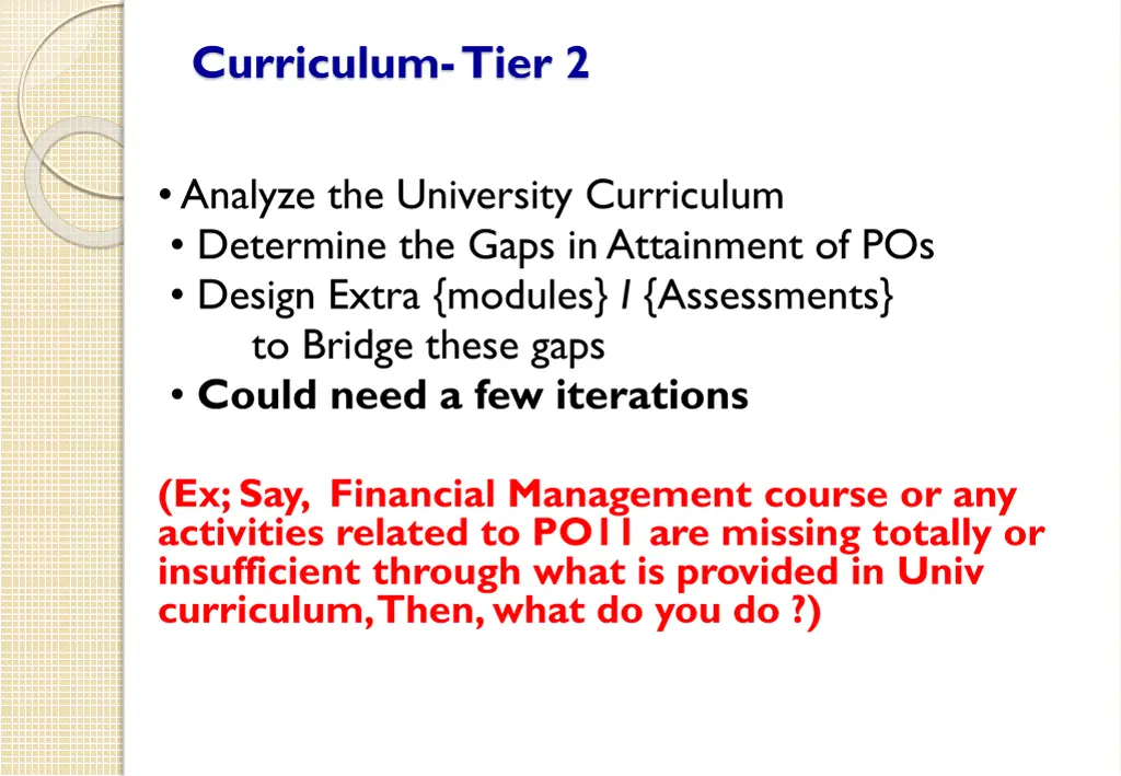 curriculum tier 2