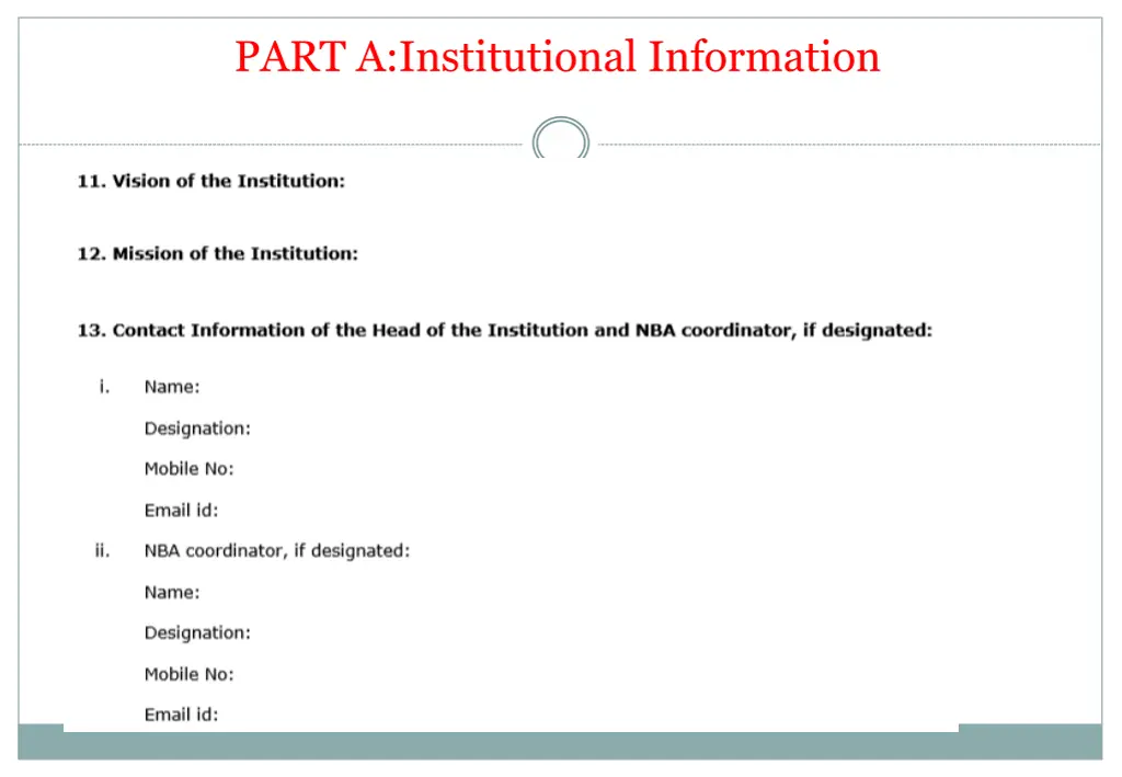 part a institutional information 6