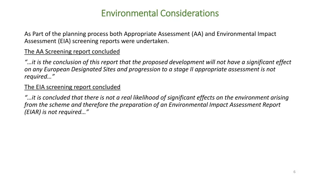 environmental considerations environmental