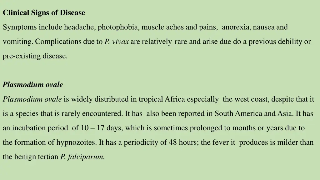 clinical signs of disease