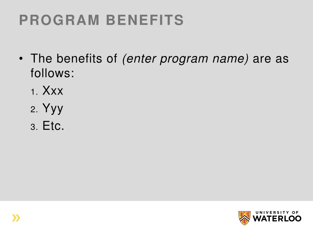 program benefits