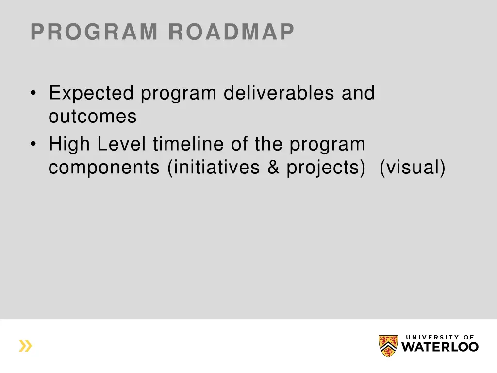 program roadmap