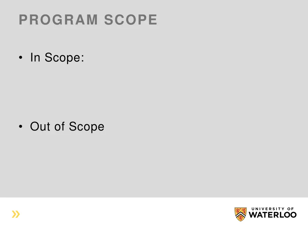 program scope