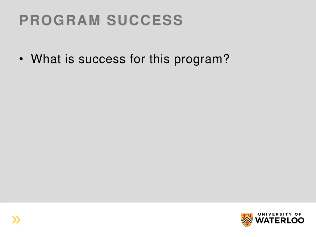 program success