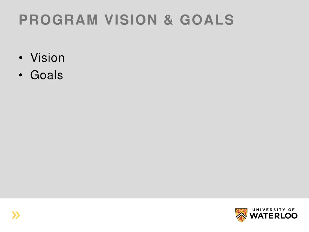 program vision goals