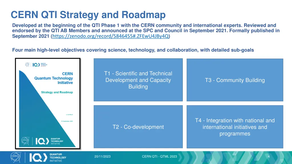 cern qti strategy and roadmap developed