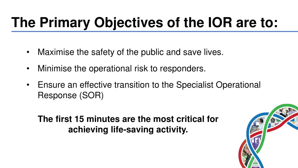 the primary objectives of the ior are to