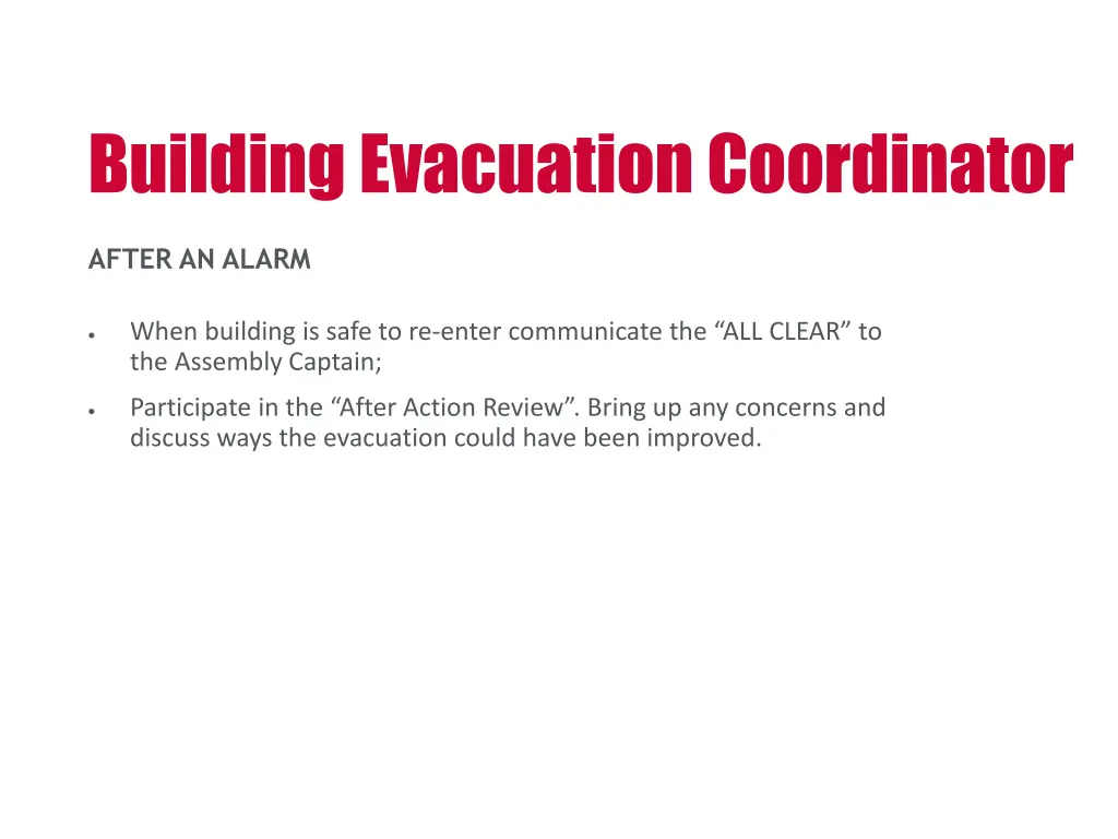 building evacuation coordinator 2