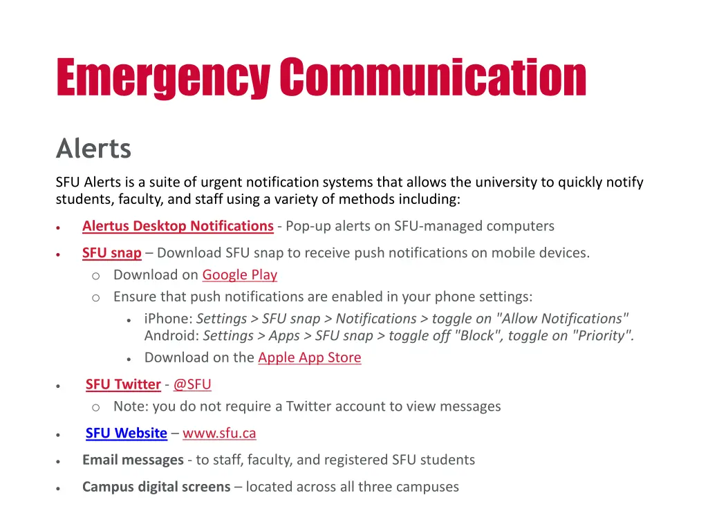 emergency communication