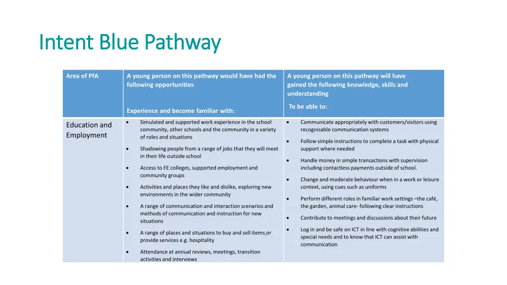 intent blue pathway intent blue pathway