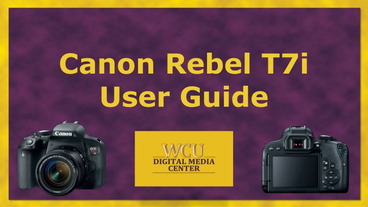 canon rebel t7i user guide