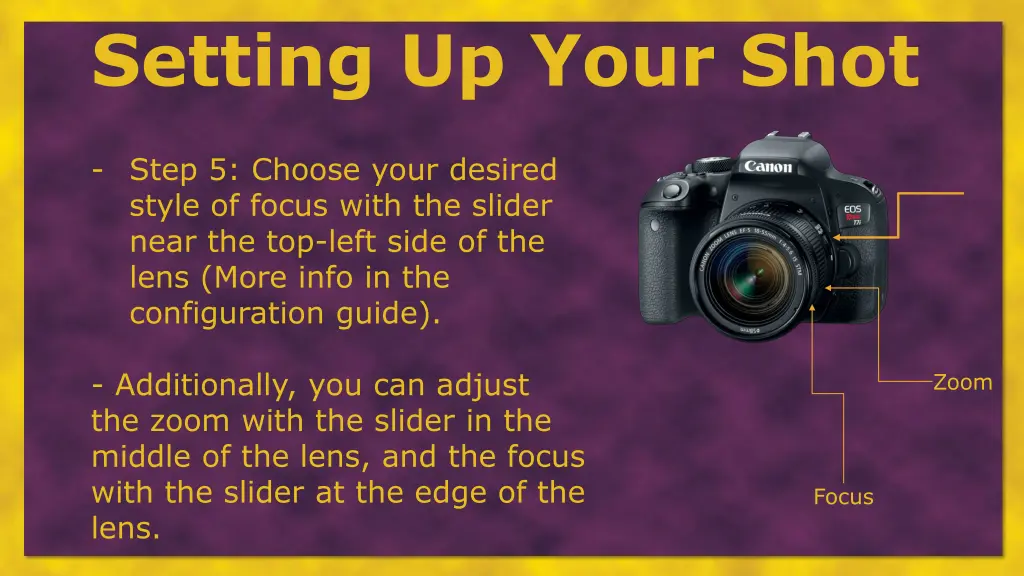 setting up your shot 1
